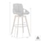 Armen Living Baylor 30" Gray Faux Leather and Black Wood Swivel Bar Stool LCBABABLGR30 - alternate 3